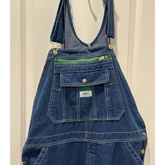 Liberty Bib Overalls Mens 38x30 Blue Denim Farmer Work Country Rancher Cowboy - Picture 2 of 12